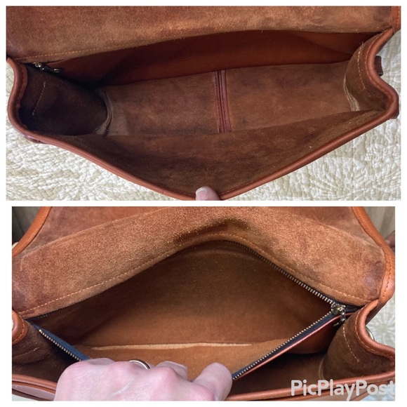 Vintage 70’s NYC Coach Convertible Clutch # 9635 in British Tan Leather - Picture 10 of 13